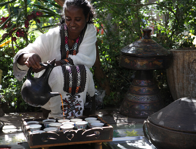 äthiopische Kaffeezeremonie